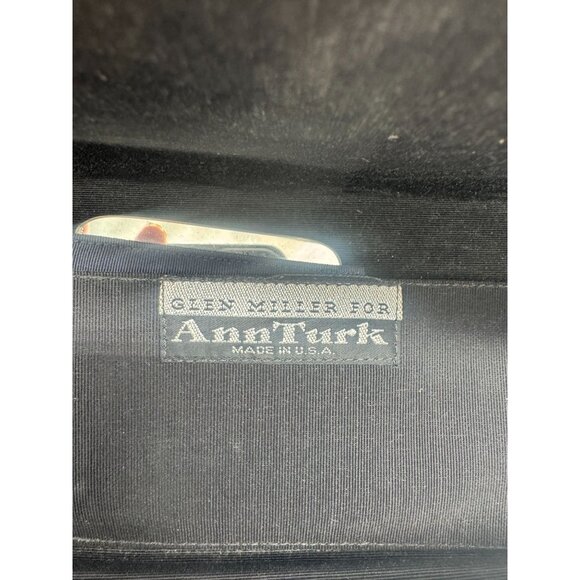 Vintage Glen Miller for Ann Turk Long Envelope Style Purse Bag Brown with Silver - Picture 7 of 9